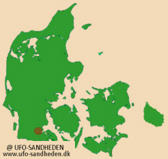 Location of the place for UFO observations in Denmark