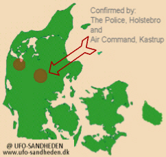 Location in Denmark for this ufo observation