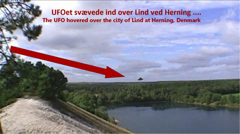 The UFO hoverede later over the city Lind at Herning