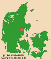 Location of the place for UFO observations in Denmark