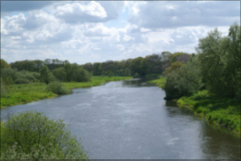 Gudenaa, the river where the UFO was observed by more witness.