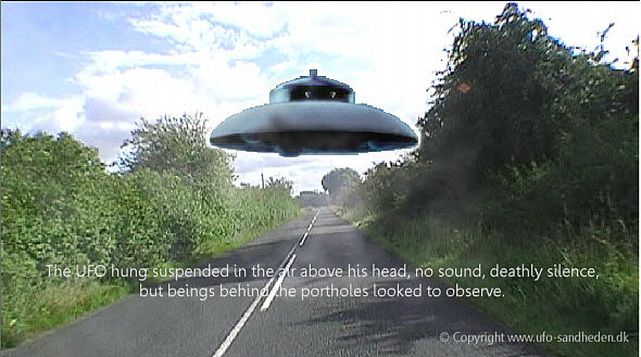 The road near the village Fasterholt happened occurrence of UFO contact