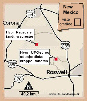 Området for UFO styrtet i Roswell, 1947